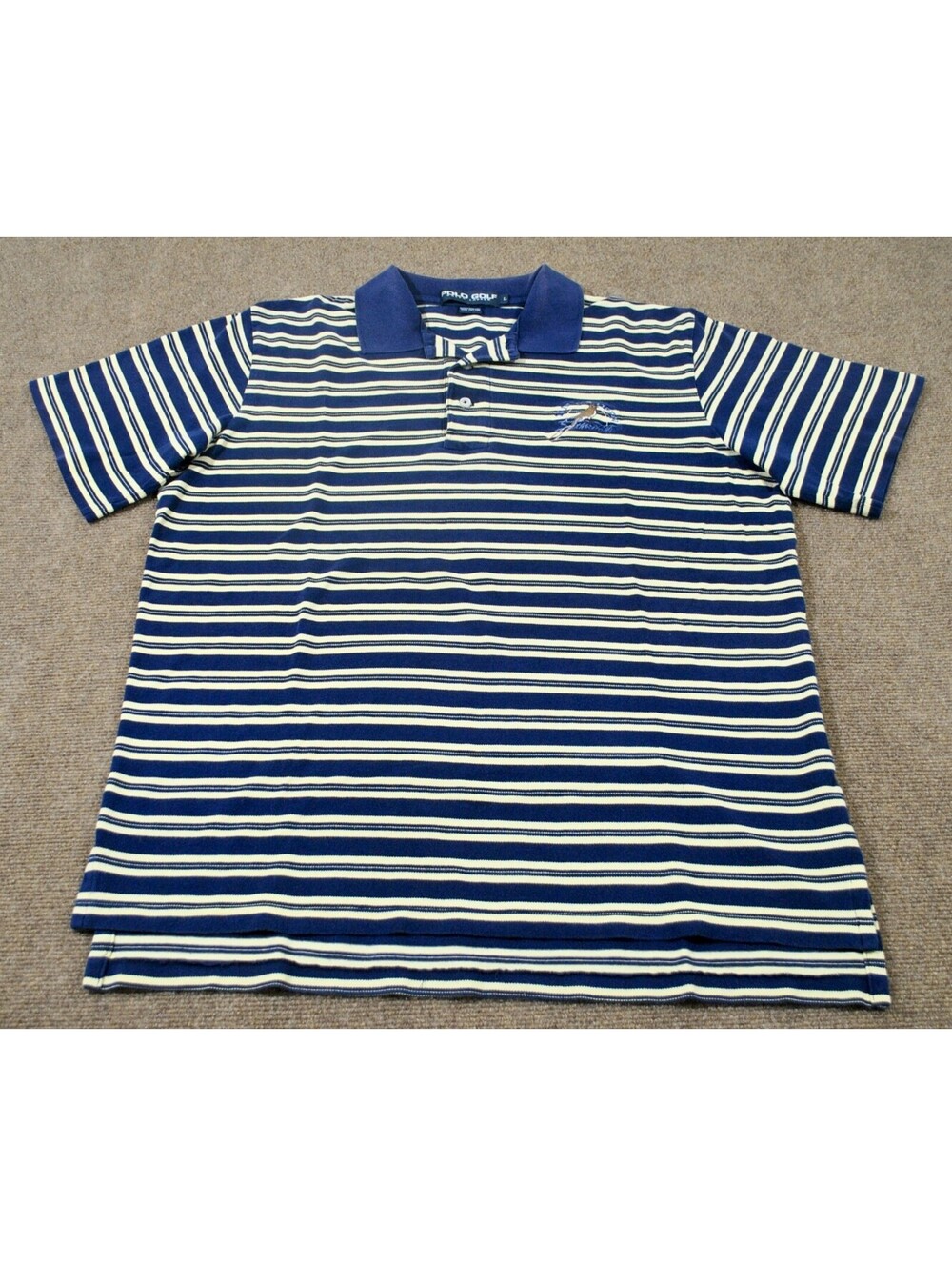 US Open Southern Hills Polo Ralph Lauren Stripe Blue Yellow PGA Club Golf Large